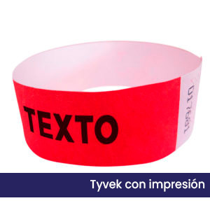 Pulsera de papel con impresion